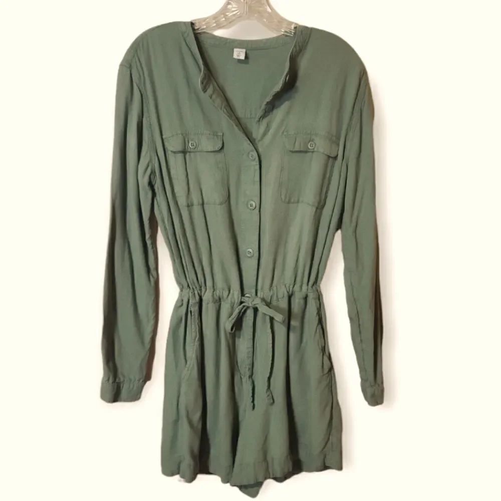 Old Navy Olive Green Romper Small Tall
